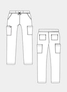 mens koi cureology neuro cargo scrub trousers sketch