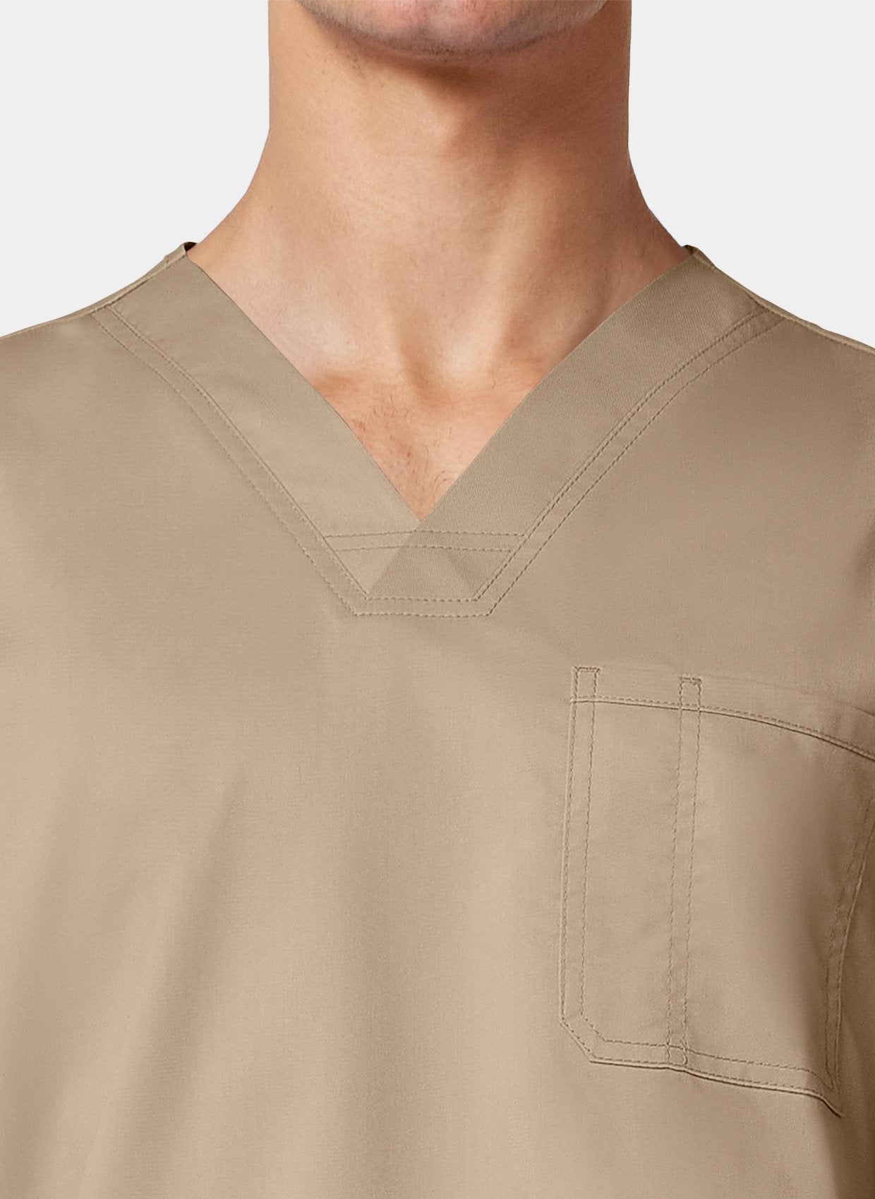 mens scrub top cherokee ww revolution v-neck WWE670 khaki