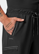 mens scrub trousers healing hands noah black
