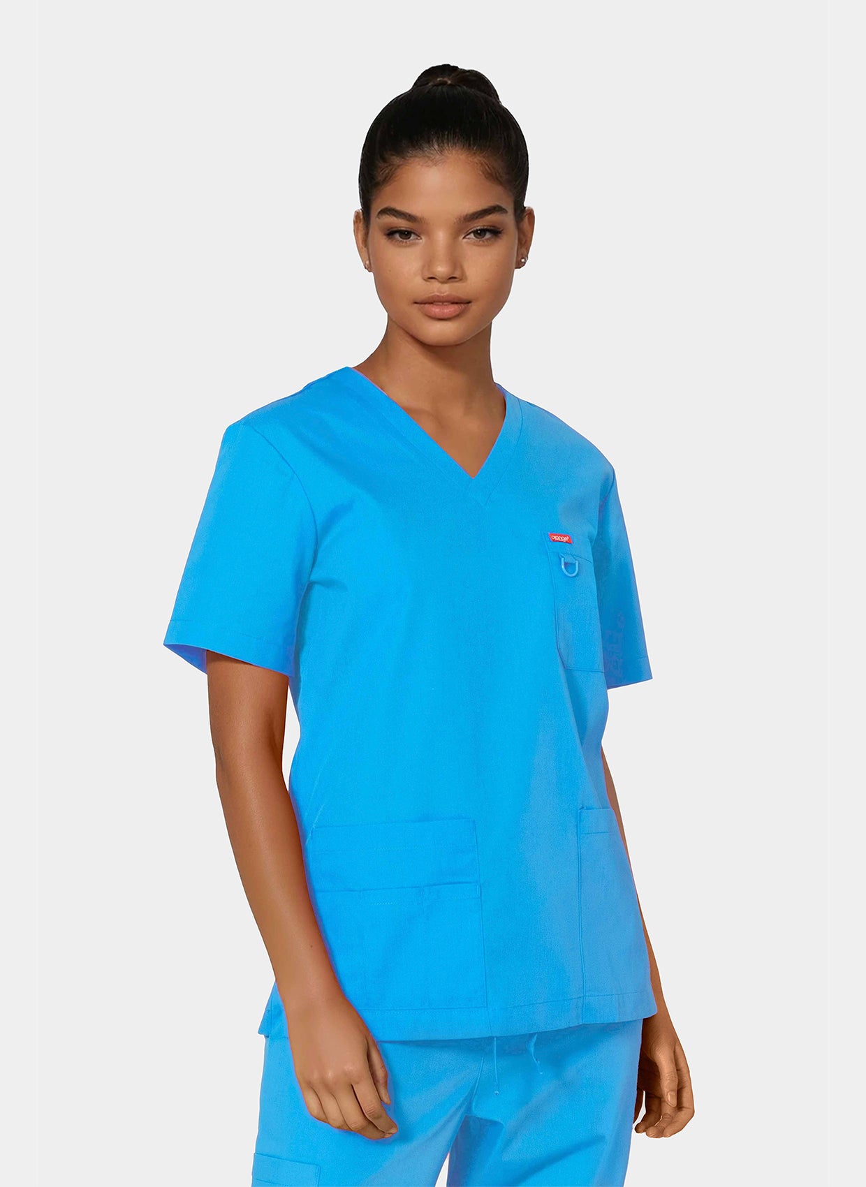 Orange Standard Balboa Scrub top Electric Blue