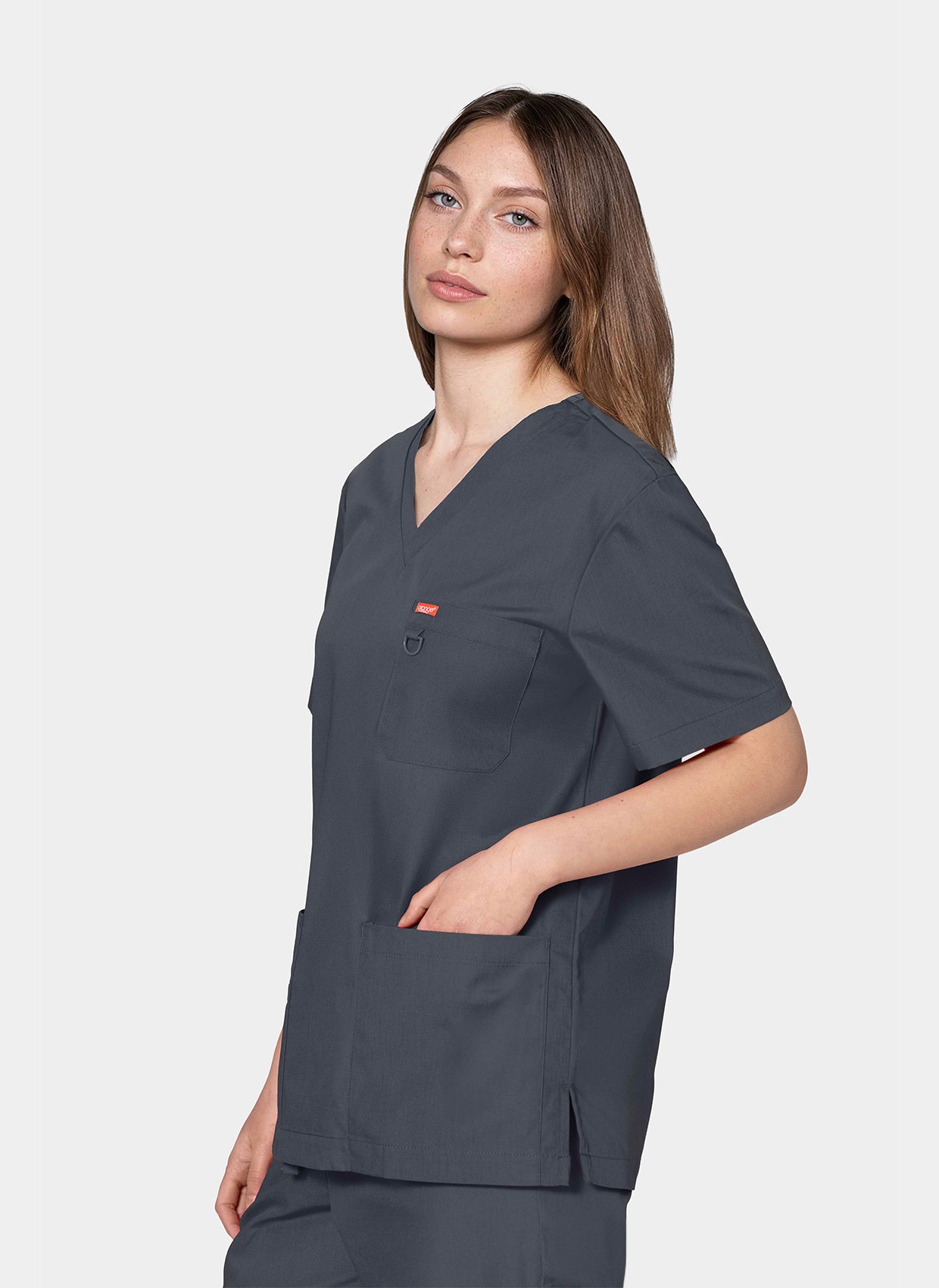Orange Standard Balboa Scrub top Charcoal