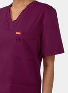 Orange Standard Balboa Scrub top Wine