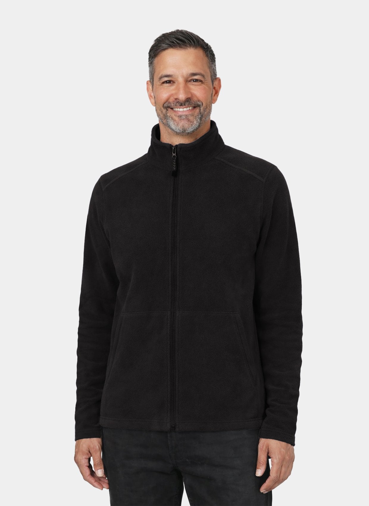 unisex perth fleece scrub jacket velilla black