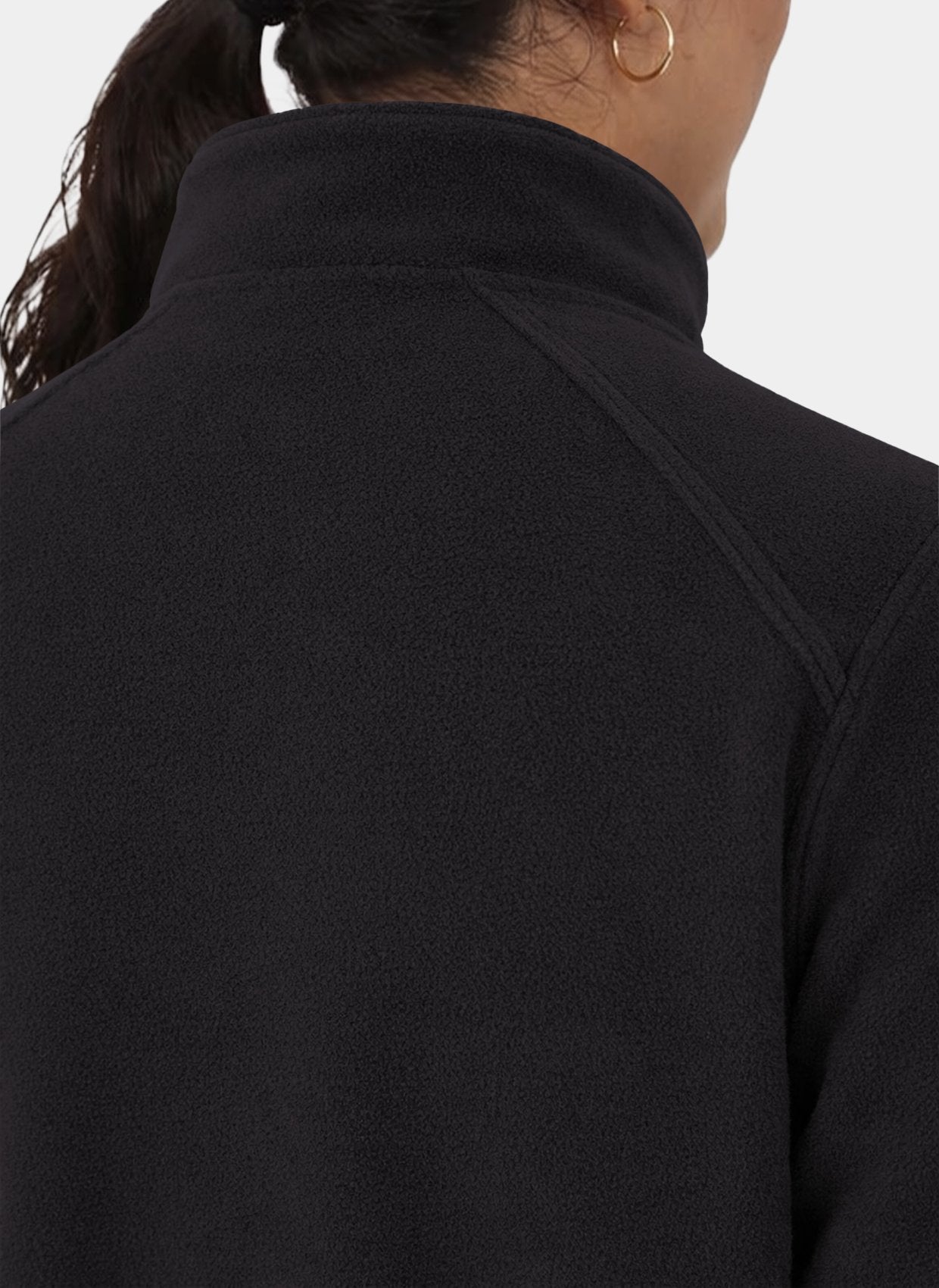 unisex perth fleece scrub jacket velilla black