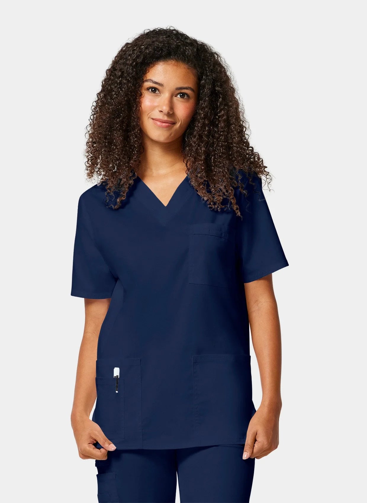 Cherokee Core Stretch Unisex V-Neck Scrub Top WWE4725 - Navy