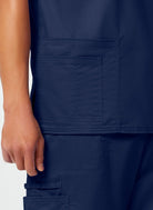 Unisex V-Neck Scrub Top WWE4725 - Navy