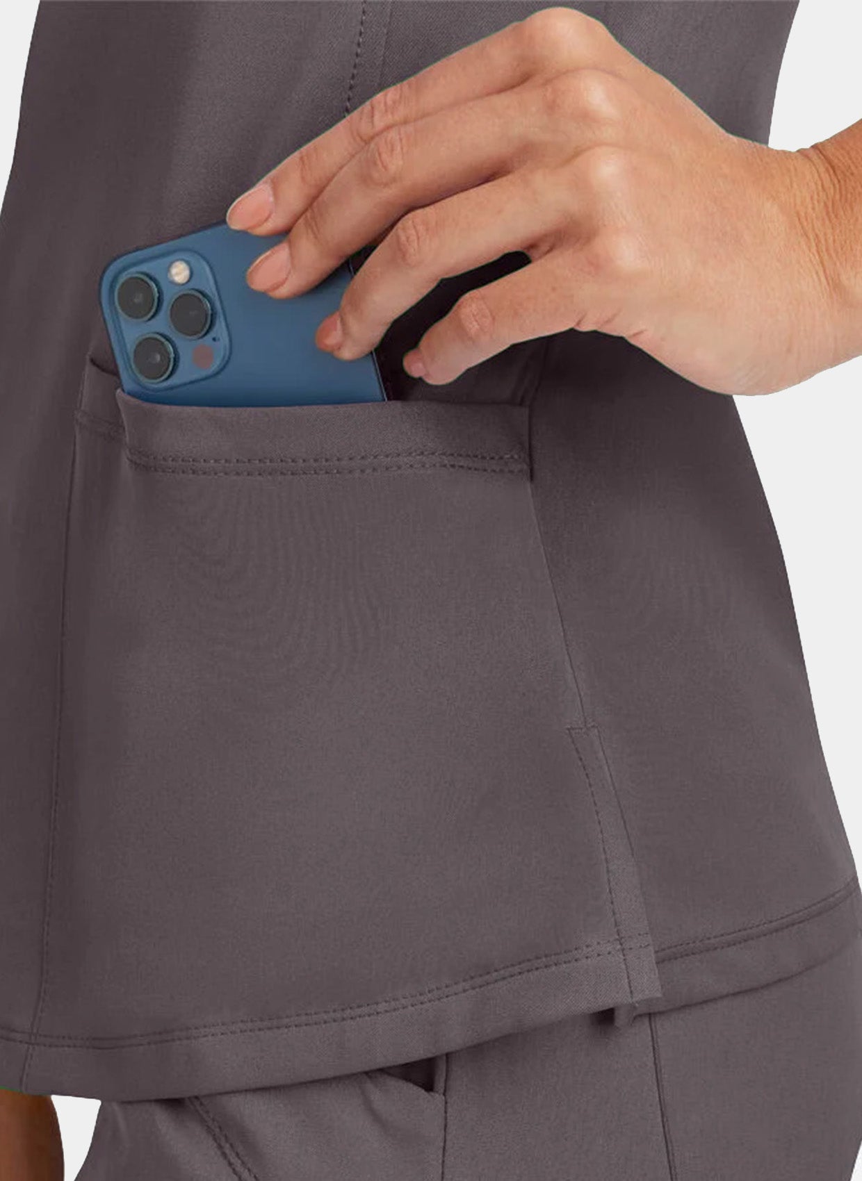 Healing Hands Monica Scrub Top - Pewter