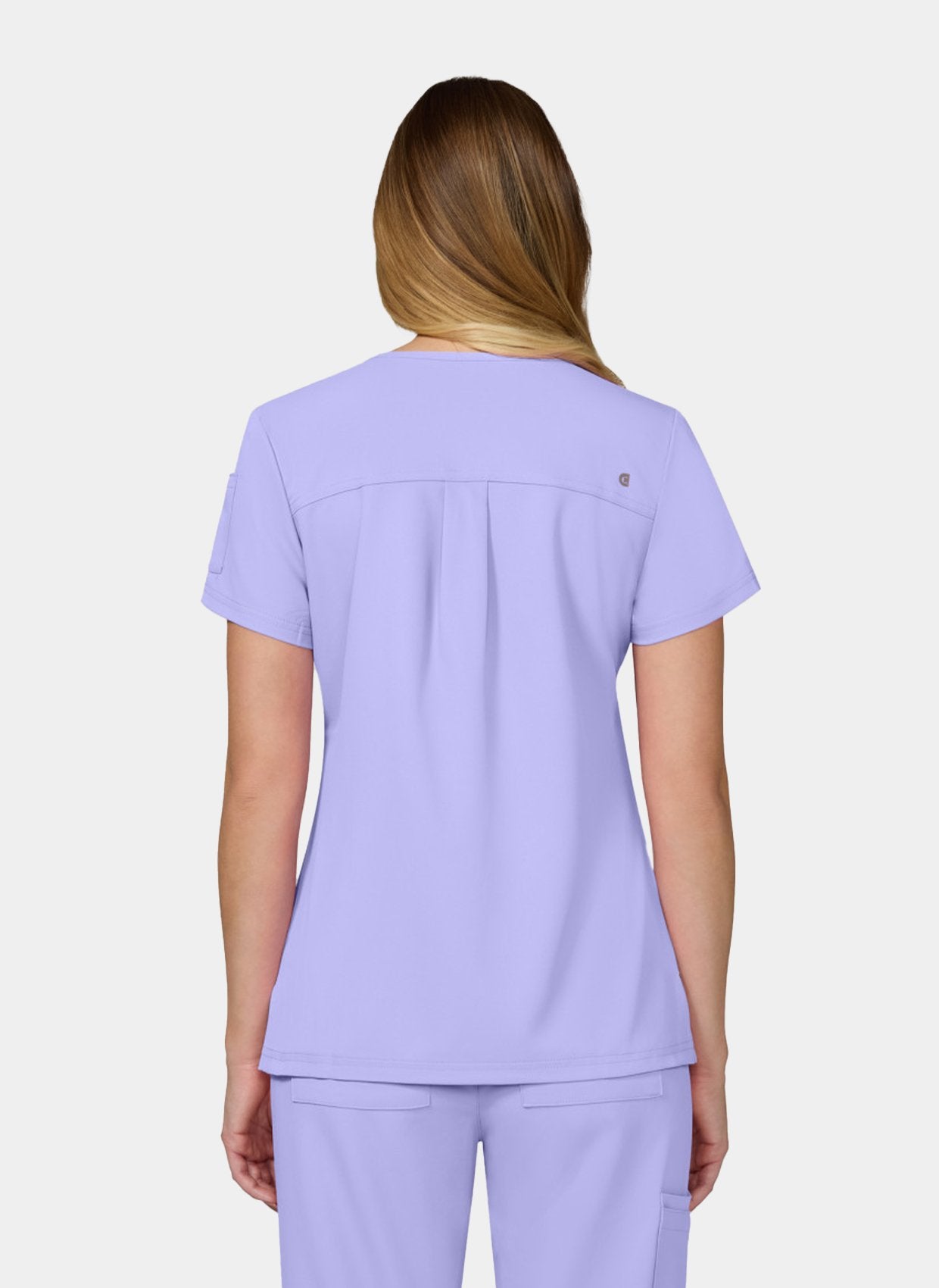 Women's Koi Cureology Cardi Scrub Top in Digital Lavender