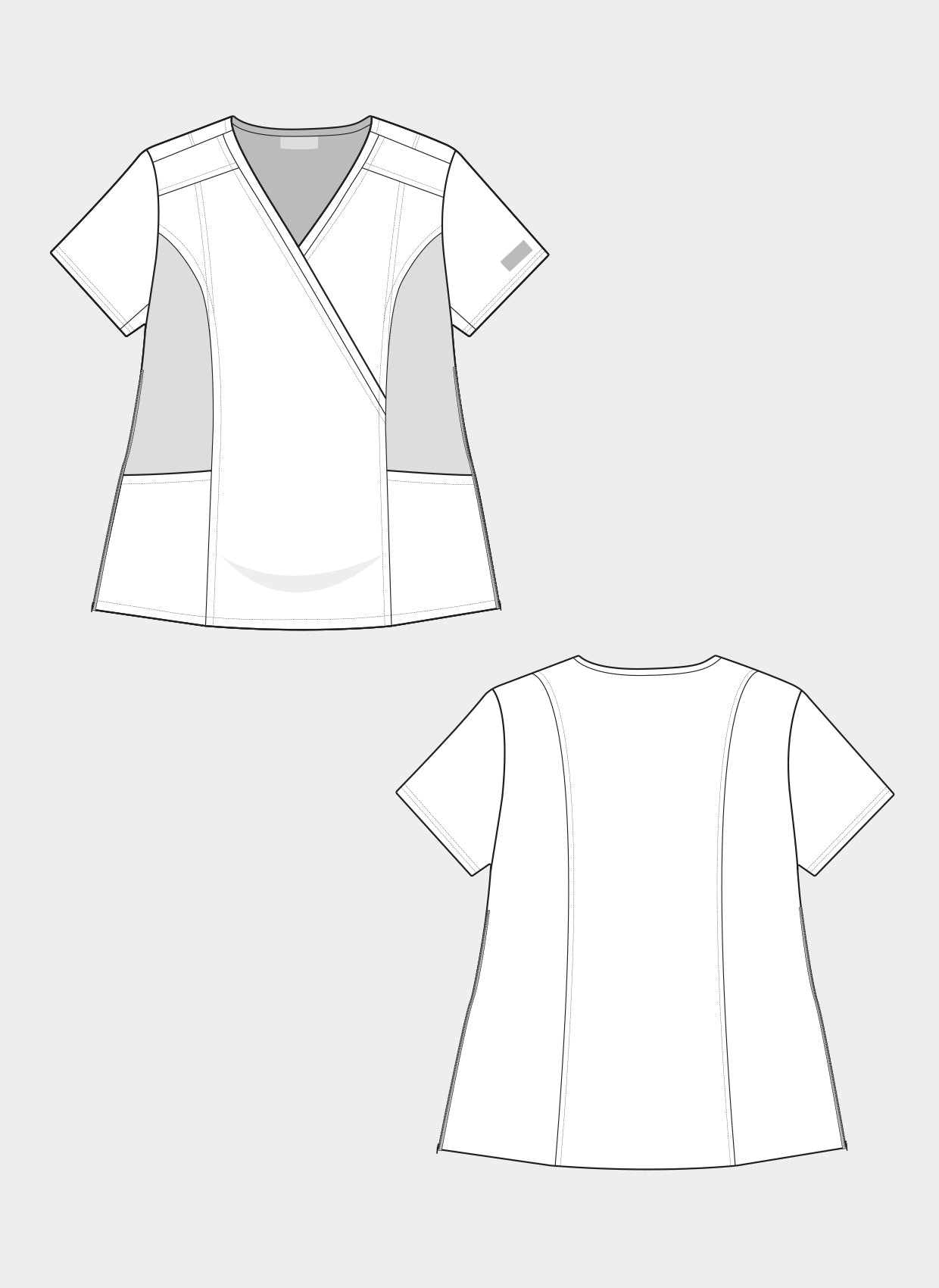 womens-scrub-top-cherokee-ww-revolution-maternity-mock-wrap-wwe688-sketch