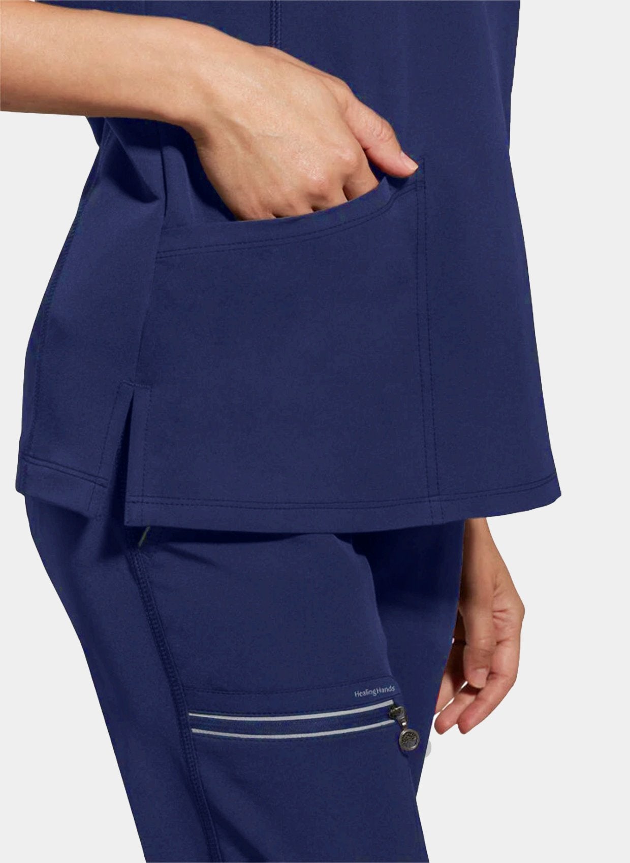 womens scrub top healing hands 360 sonia navy