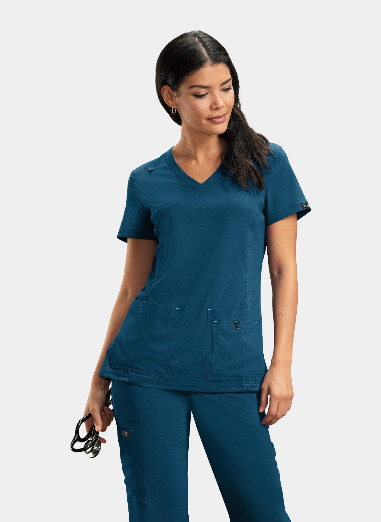 Koi Basics Katie Scrub Top -  Caribbean