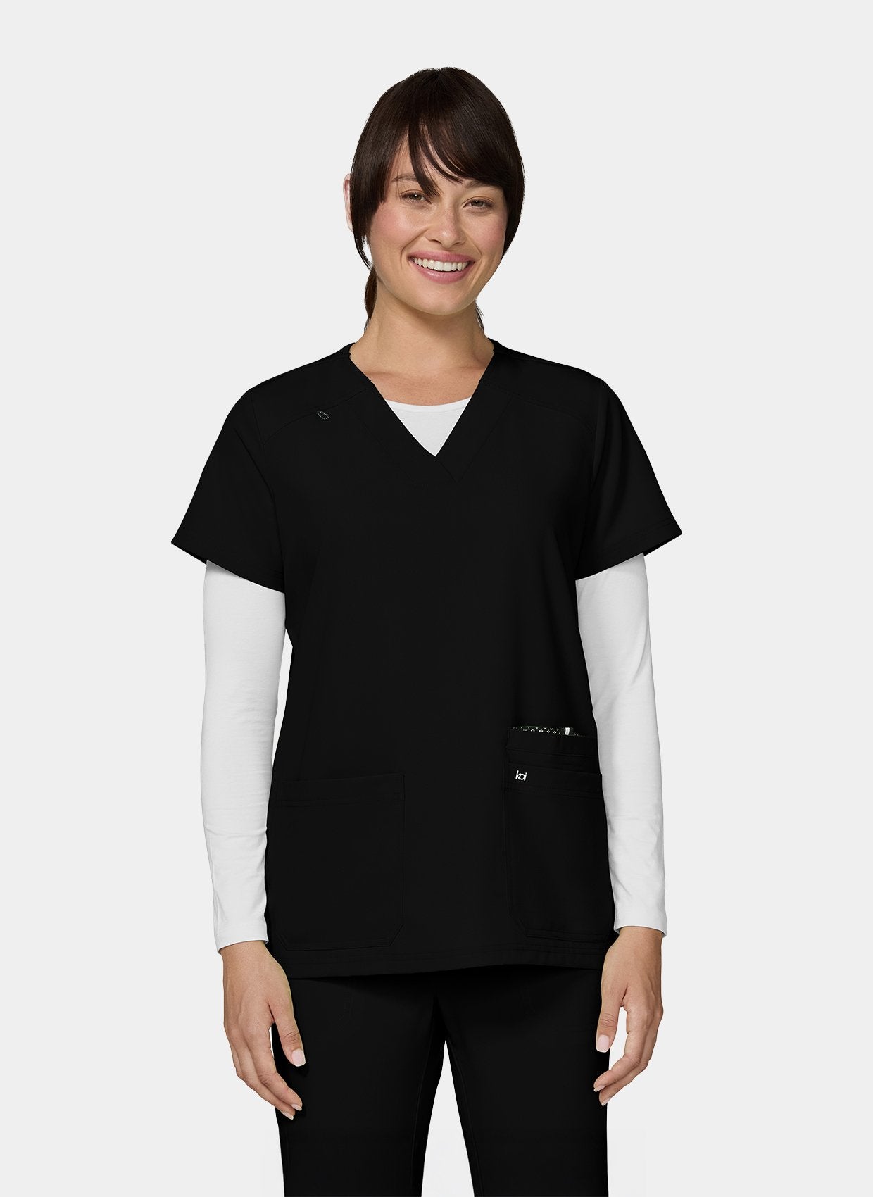 Koi Next Gen Hustle And Heart Scrub Top- Black