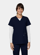 Koi Next Gen Hustle And Heart Scrub Top- navy