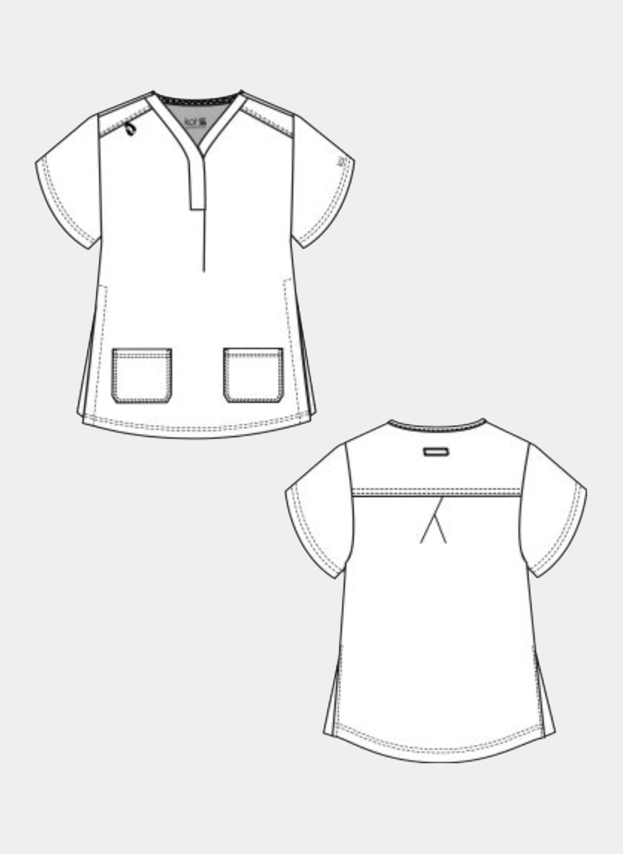 womens scrub top koi next gen onboard maternity sketch