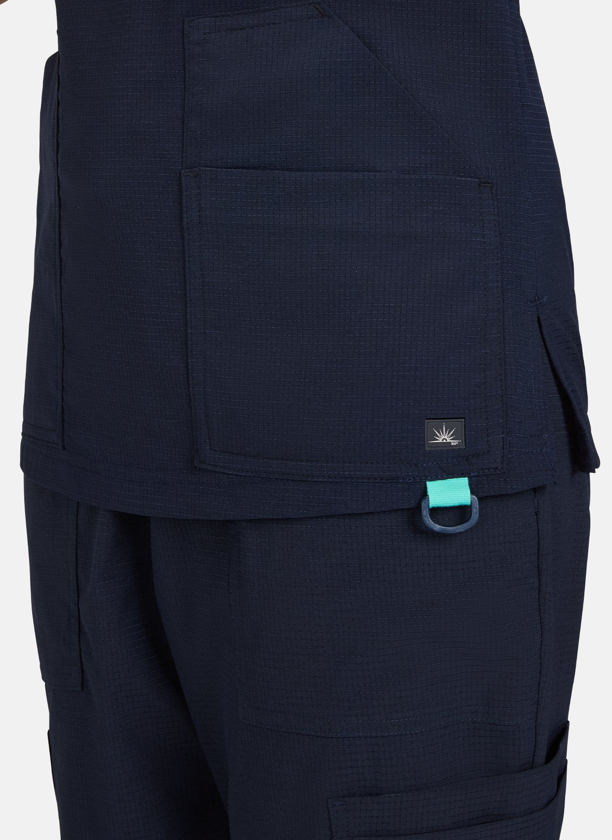 Koi Solis Sari Scrub Top - Navy