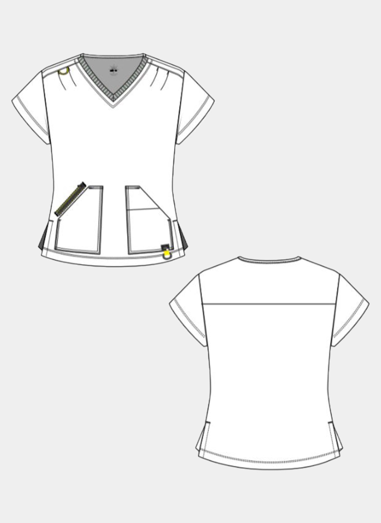 womens scrub top koi solis sari sketch