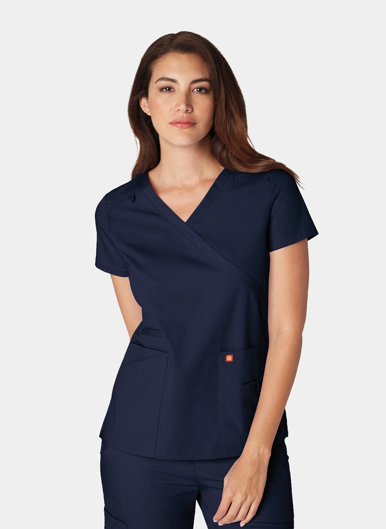 Orange Standard Coronado Scrub Top - Navy
