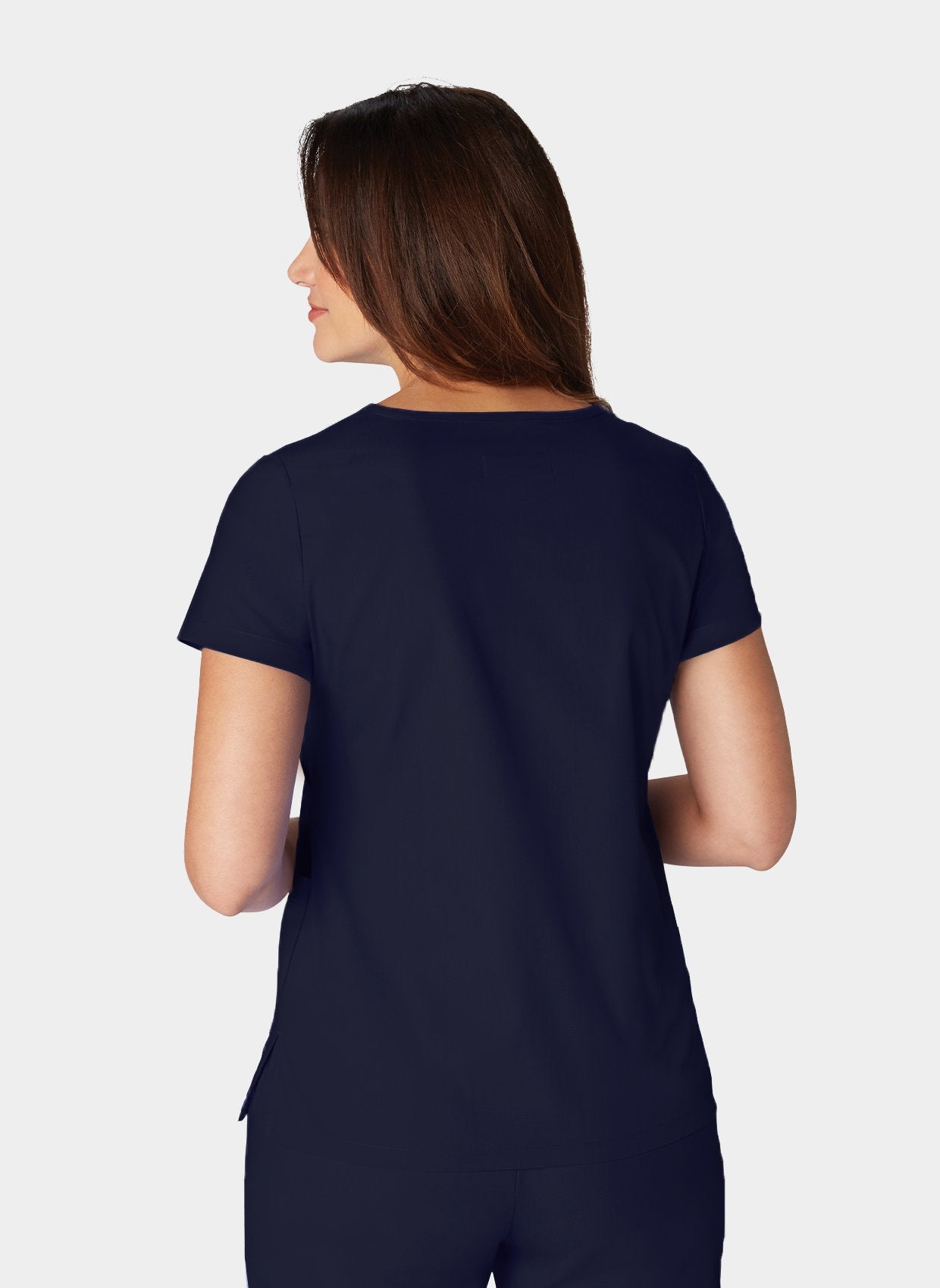 Orange Standard Coronado Scrub Top - Navy