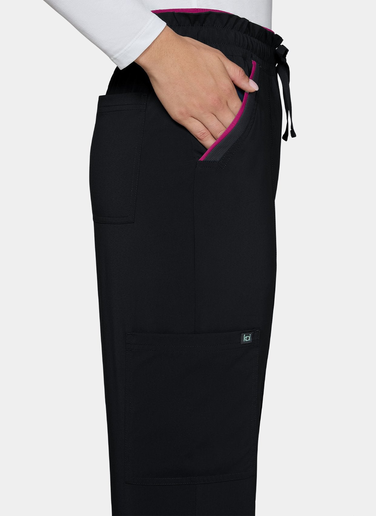 Women's Koi Basics Raelynn Scrub Trousers in Black