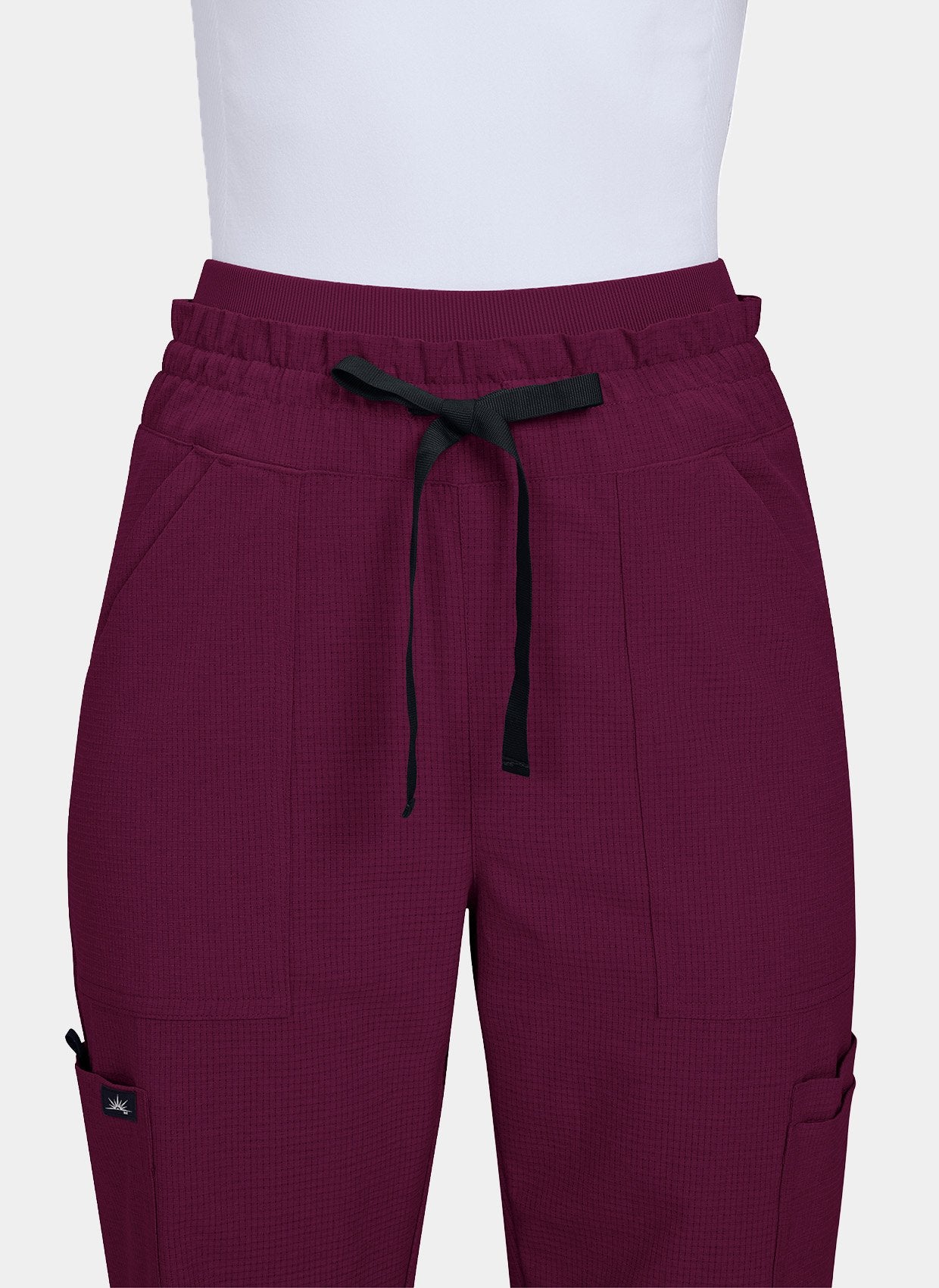 Koi Solis women's scrub trousers side image wine