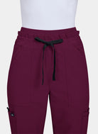 Koi Solis women's scrub trousers side image wine
