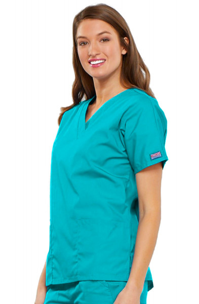 Unisex Men//Women V-Neck Scrub Top Petite Size Medical Hospital Nursing Uniform