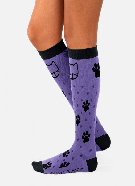 Koi Betsey Johnson Compression Socks - Kitty with background