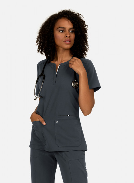 Koi Next Gen Back In Action scrub Top Charcoal